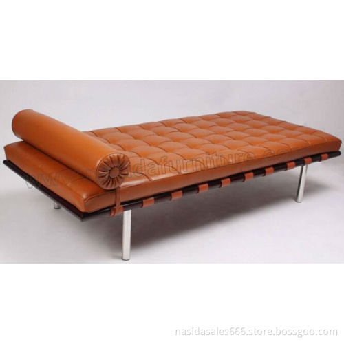 Replica aniline leather brown Barcelona Daybed